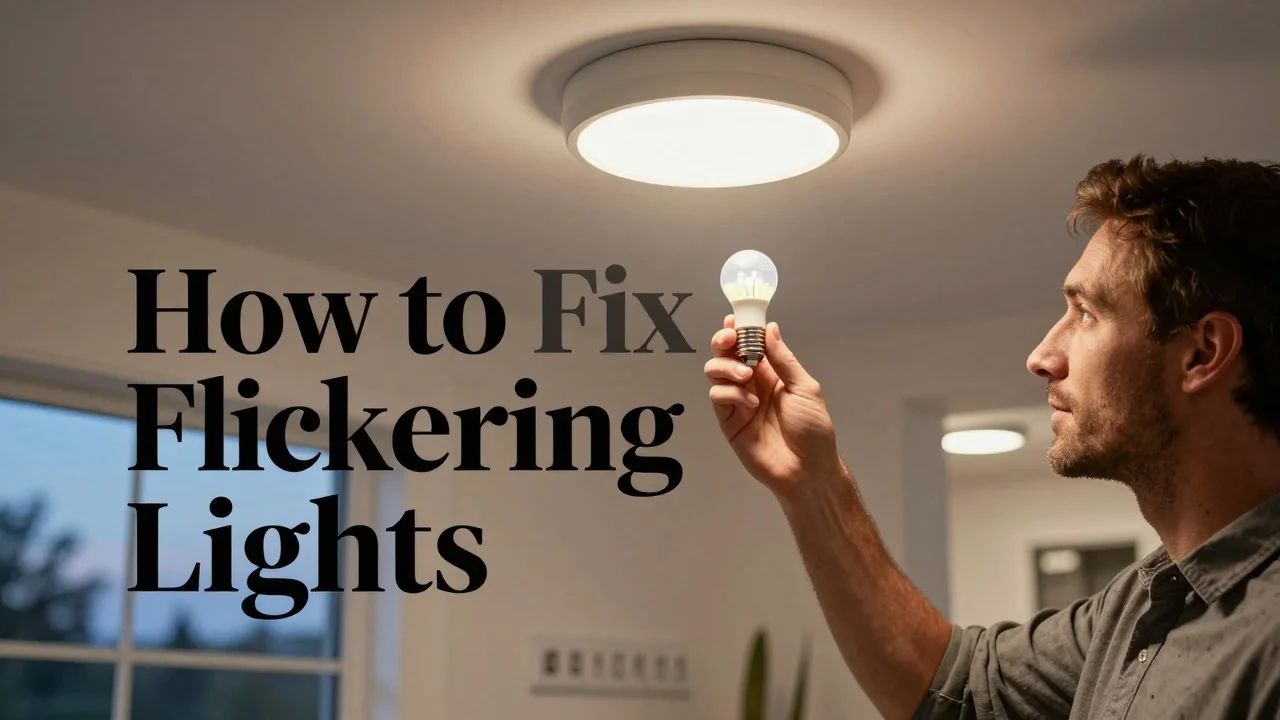 How to Fix Flickering Lights? Complete 2026 Guide to Causes, Safe Fixes, Costs & When to Call an Electrician