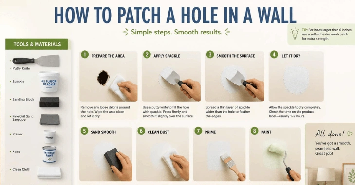 How to Patch a Hole in a Wall in 7 Steps 