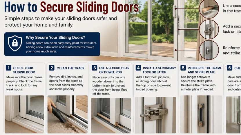 How to Secure Sliding Doors: 7 Effective Ways to Protect Your Home, Strengthen Locks, and Prevent Forced Entry