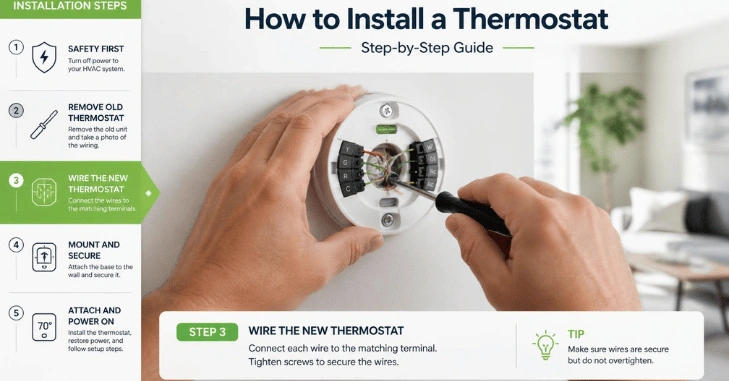 How to install a Thermostat, Step By Step