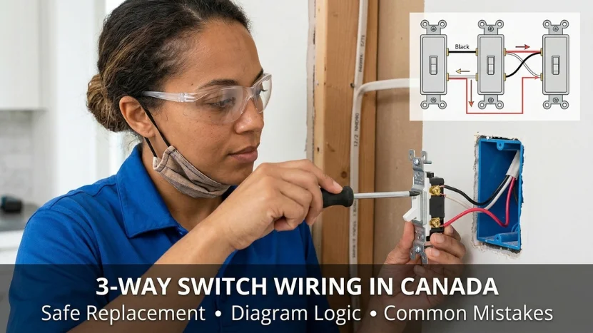 3 Way Switch Wiring in Canada: Safe Replacement, Diagram Logic, and Common Mistakes